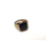 9ct gold black onyx signet ring