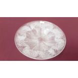Lalique glass dish in the Oeillets pattern