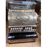 Vintage National brass shops till / cash register, with plaque- C.R.S. Co, No. 4619