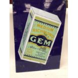 Vintage enamel sign - 'Gem Medium Richmond' cigarettes