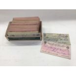 Collection of mostly 1960's returned bank cheques (1 box)