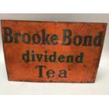 Vintage Brooke Bond Tea enamel sign, 51 x 76cm