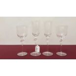 Set of four Lalique glasses
