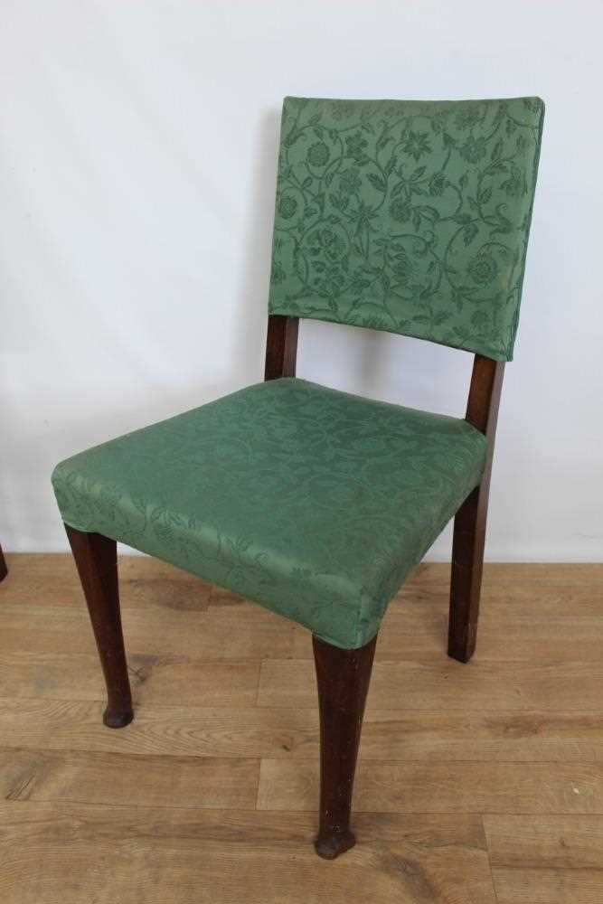 Set of six dining chairs with loose green covers - Image 3 of 3