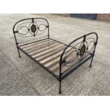 Iron framed double bed