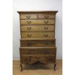 George III mahogany chest on stand, possibly Irish