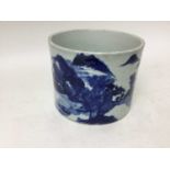 Chinese blue and white brush pot