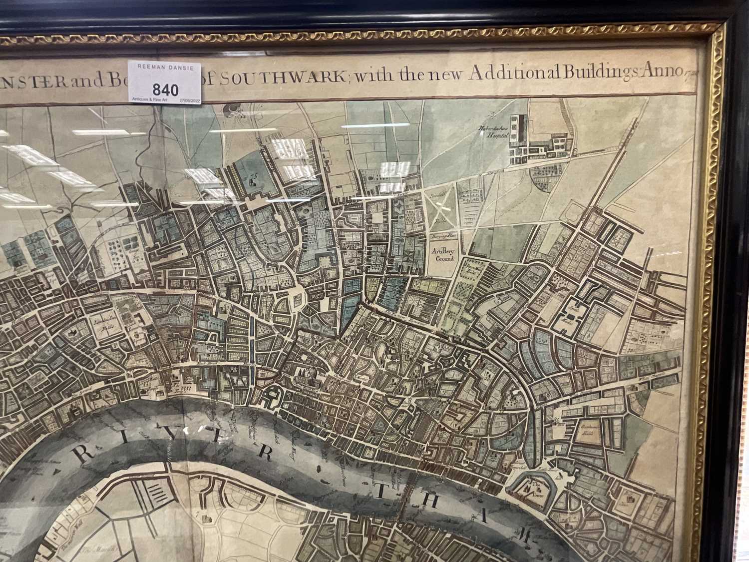S. Parker, hand-coloured engraving: "A Plan of the City's of London, Westminster and Borough of Sout - Image 6 of 11