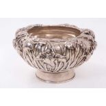 Late 19th century Japanese silver bowl of typical double skin form