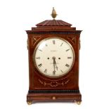 Regency mahogany and brass mounted bracket clock