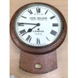 Railway station clock with painted 31 cm dial marked 'B.R.(L.M.) John Walker 1 South Molton Street,