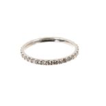 Diamond eternity ring with a full band of 35 brilliant cut diamonds in 18ct white gold setting, esti