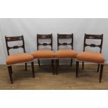 Set of four Regency mahogany dining chairs