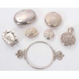Small group of miscellaneous Victorian and early 20th century silver boxes