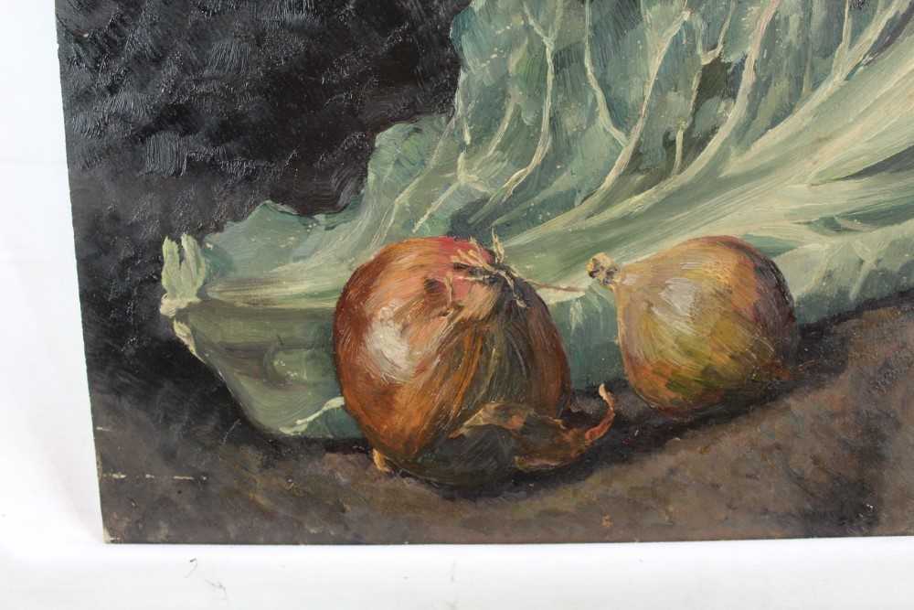 Bernard Meninsky (1891-1950) oil on canvas still life study- onions and leeks - Bild 10 aus 17