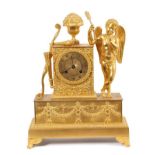 Mid-19th century French Empire-revival ormolu mantel clock