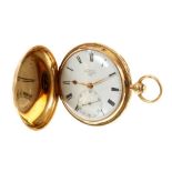 Fine William IV / Victorian 18ct gold gentlemen's hunter pocket watch by James McCabe, London 1836/1