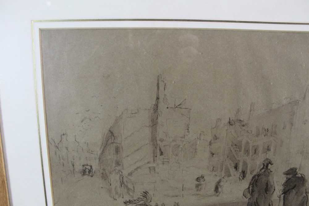 *Feliks Topolski (1907- 1989) pen and ink street scene, signed and dated 1941, in glazed frame - Bild 6 aus 8