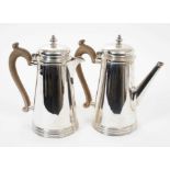 1930s silver coffee pot and ensuite hot water jug