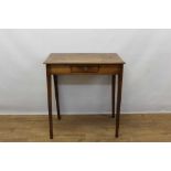 18th century single drawer fruitwood side table