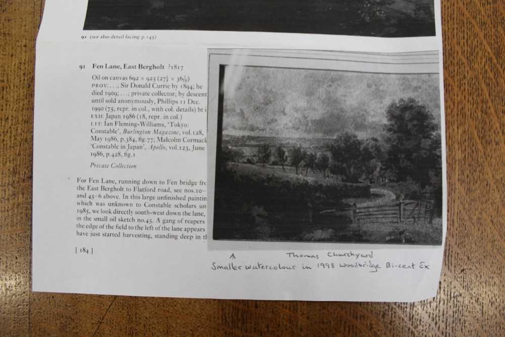 Thomas Churchyard watercolour (after Constable) Fen Lane - Bild 11 aus 14