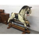 Good quality contemporary cantilever rocking horse by Horseplay Rocking Horses, with plaque to stand