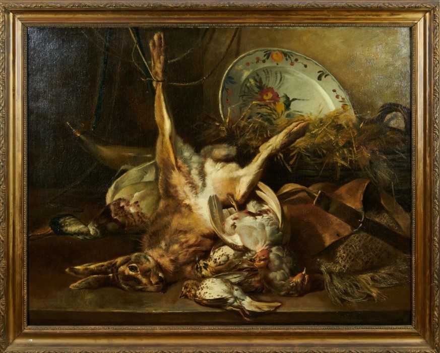 Eugene Henri Cauchois (1850-1911) oil on canvas - Still Life Dead Birds and Game, signed, 71cm x 91c