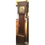 18th century eight day longcase clock by John Buffett, Colchester with subsidiary seconds and date a