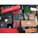 Collection of antique and vintage jewellery and watch boxes