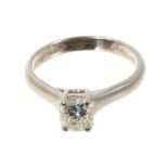 Tiffany & Co. diamond single stone ring 0.68ct H colour, VVS