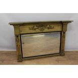 Regency gilt framed overmantel mirror