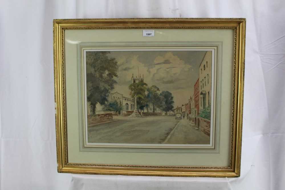 Ella Arawhinoa Constable (1893-1966), watercolour - Dedham High street, signed, glazed frame - Bild 2 aus 5