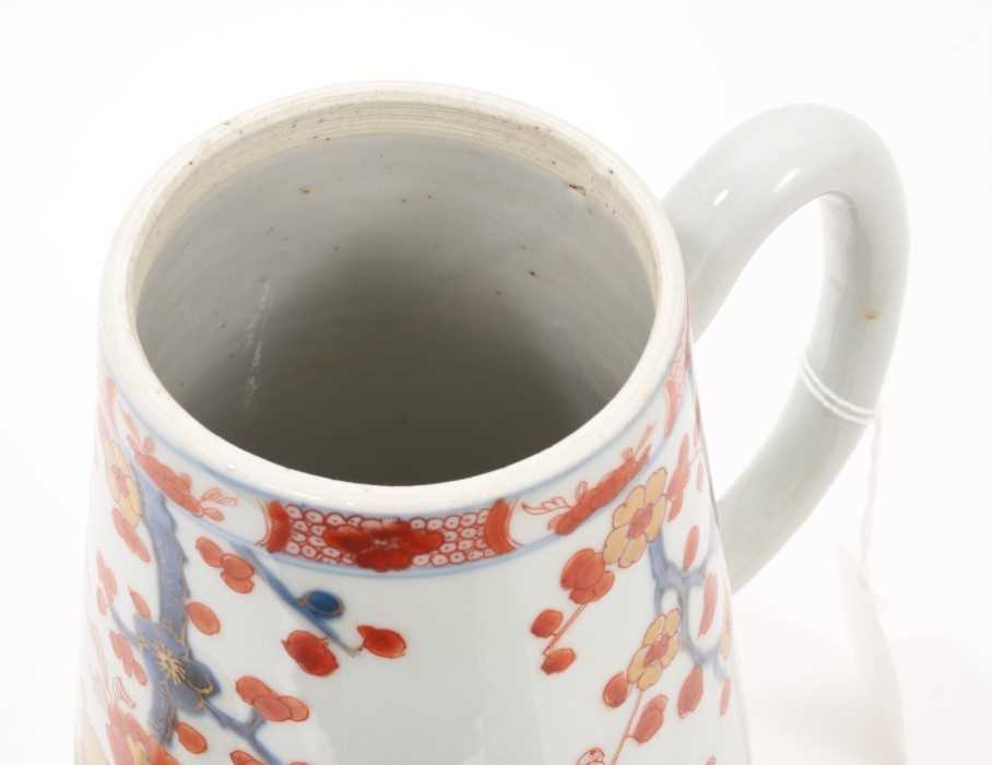 An 18th century Chinese Imari style chocolate pot, decorated with carp and flowers, with contemporar - Image 3 of 3