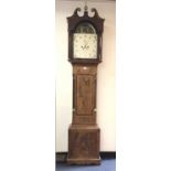 19th century 8 day Long case clock with Adam & Eve decoration.