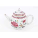 A Chinese famille rose teapot and cover