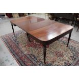 Regency mahogany D-end extending dining table