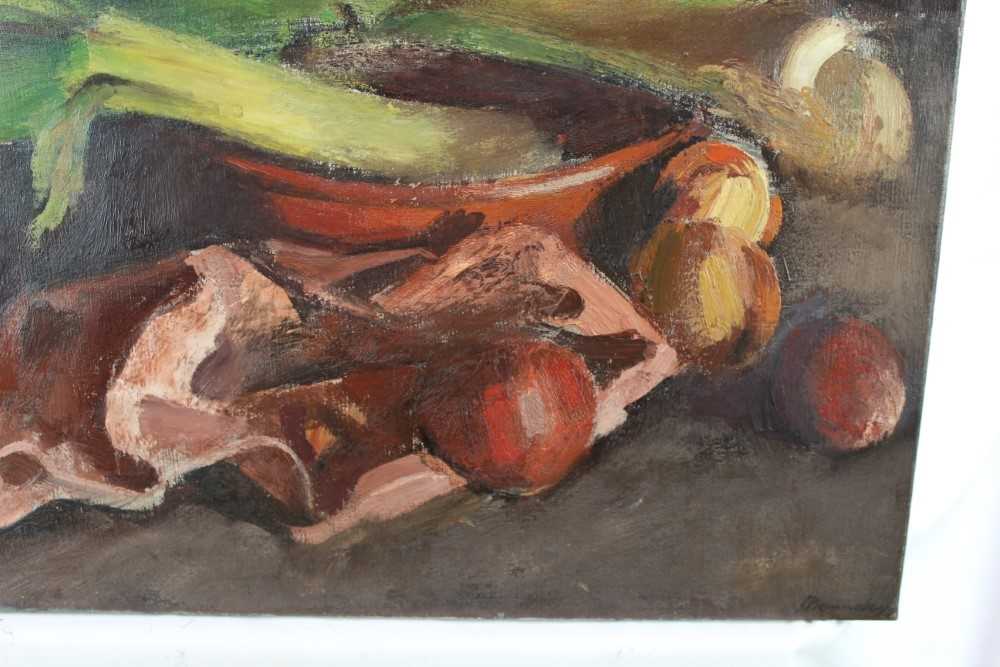 Bernard Meninsky (1891-1950) oil on canvas still life study- onions and leeks - Bild 6 aus 17