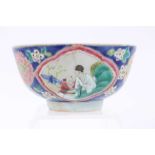 Chinese erotic polychrome bowl