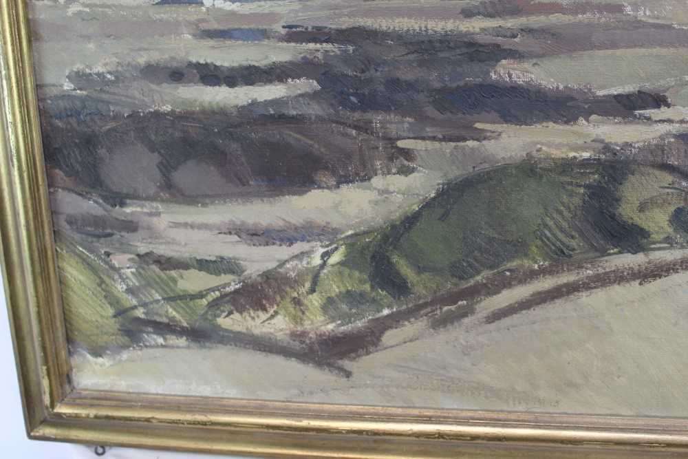 John Nash (1932-2018) oil on canvas - Extensive Landscape, initialled, 51cm x 61cm, in gilt frame - Bild 4 aus 13