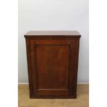 19th century plum pudding mahogany single door cupboard