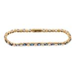 14ct gold sapphire bracelet