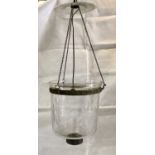 Impressive 19th century glass hall lantern