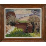 *Lucy Harwood (1893-1972) oil on canvas, Fields, signed verso, 41 x 50cm, framed. Provenance: Louise