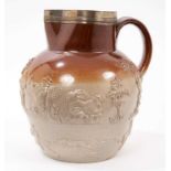 Early 19th century London stoneware Harvest jug