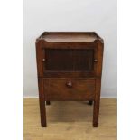 George III mahogany tray top commode