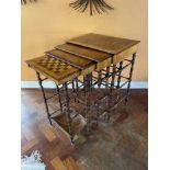A fine quartetto nest of Regency specimen wood tables in the manner of Gillows of Lancaster