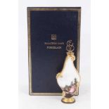 A Halcyon Days Meissen style scent bottle and stopper, in box