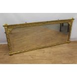 Good quality Victorian giltwood and gesso landscape mirror