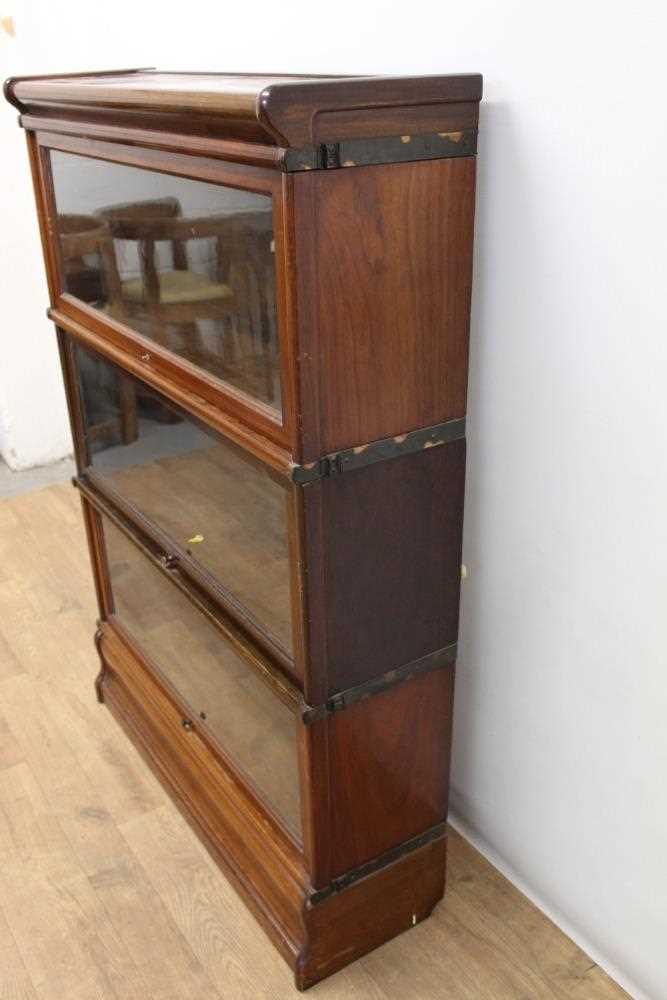 Early 20th century mahogany Globe Wernicke three tier bookcase - Image 2 of 5