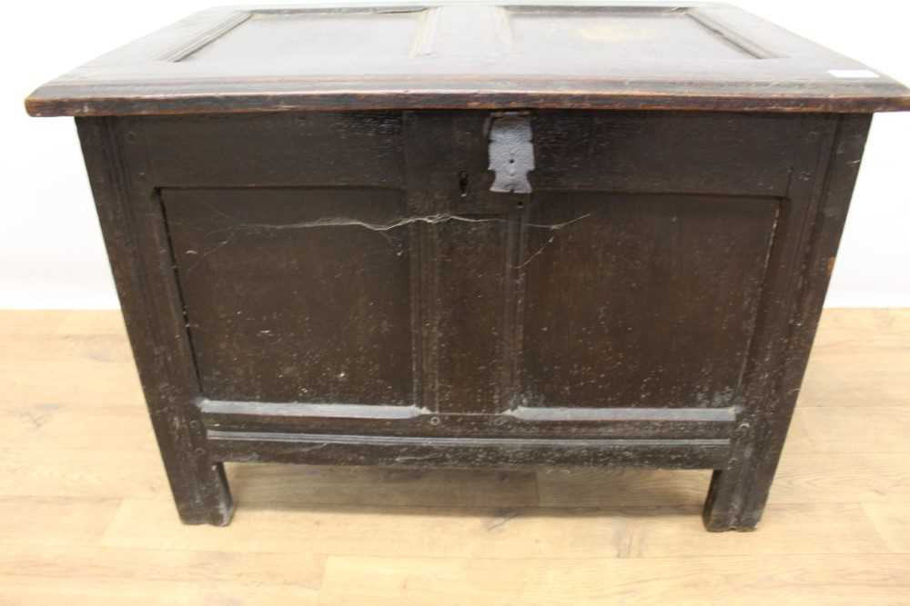 Early 18th century small oak coffer - Bild 5 aus 7